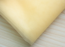 優質針織面料 20D錦綸單線美國網 菱形網眼布 12g 20號黃色