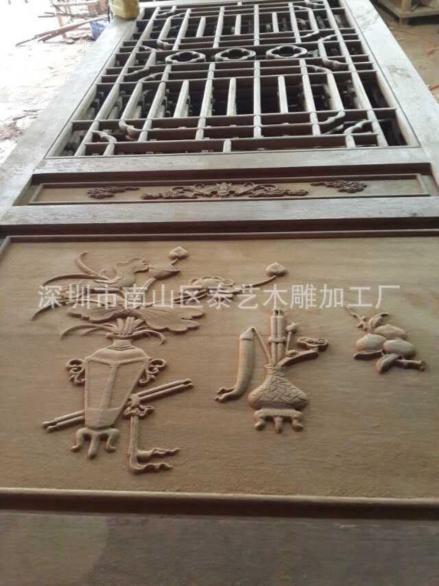木雕屏風實拍圖