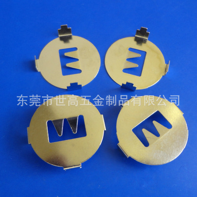 CR2032圆形黄铜短直脚电池扣|ru