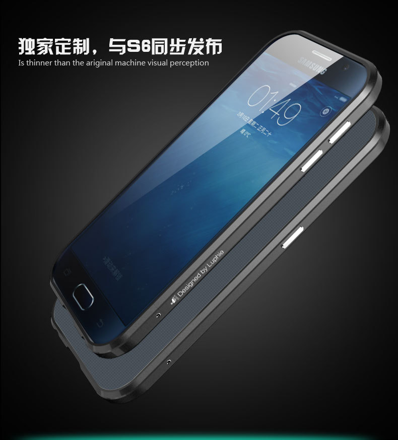 Luphie Blade Sword Slim Light Aluminum Bumper Metal Shell Case for Samsung Galaxy S6 G9200