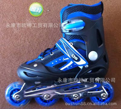 廠家直銷 批發 鋁支架 可調節旱冰鞋 溜冰鞋 兒童冰鞋A002PU單閃