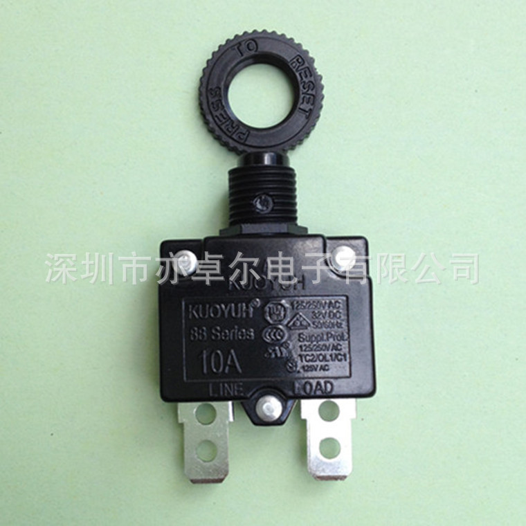 供应台湾KUOYOH国昱过载保护器10A250V有UL,VDE认证88-10A系列