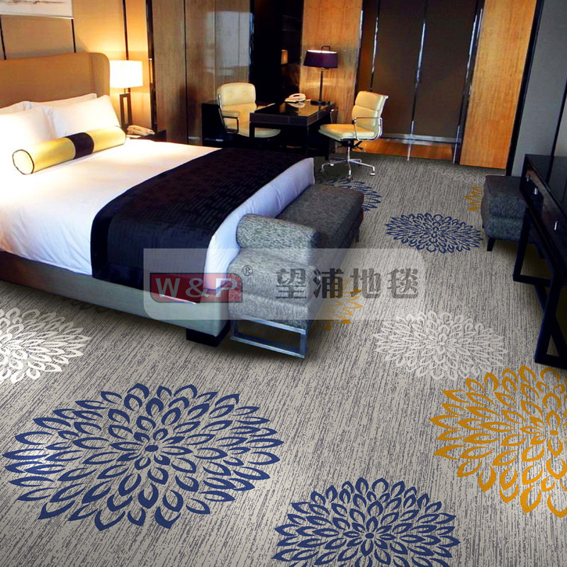 涤纶印花酒店宾馆客房通道满铺地毯阻燃抗污工程地毯P19地毯北欧|ms