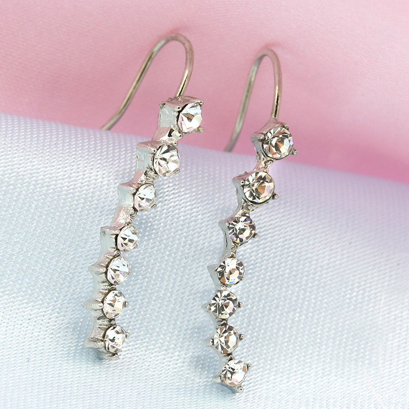 Women's Long Earrings With Rhinestones display picture 7