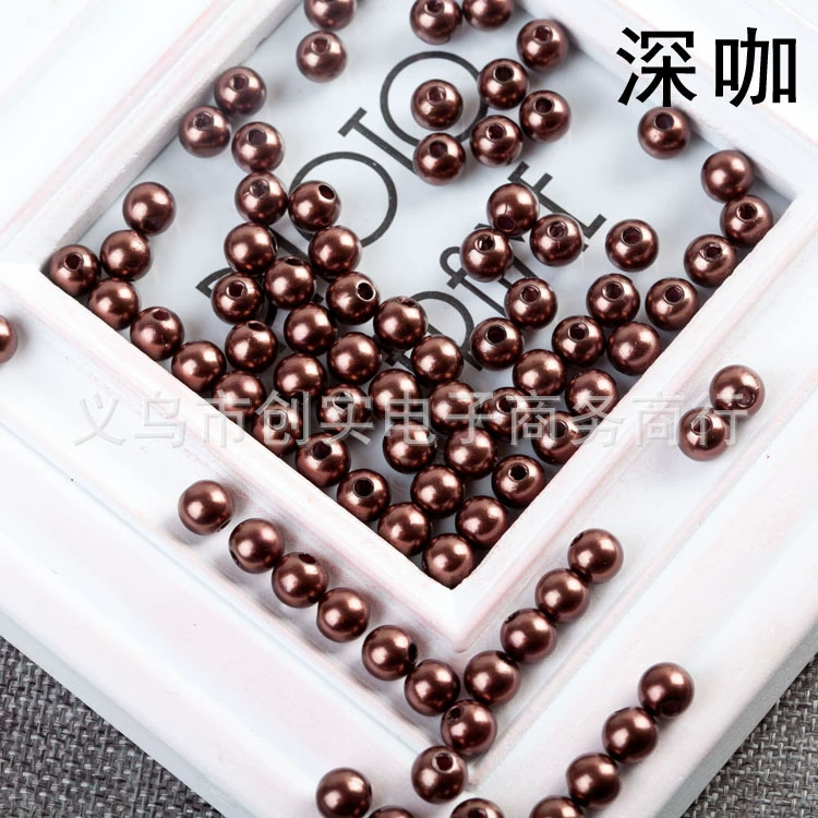 5мм прямое круглое - hole circular ABS imitation pearl двойное - отверстие экологически чистый пластиковый бусин оптовый материал для одежды