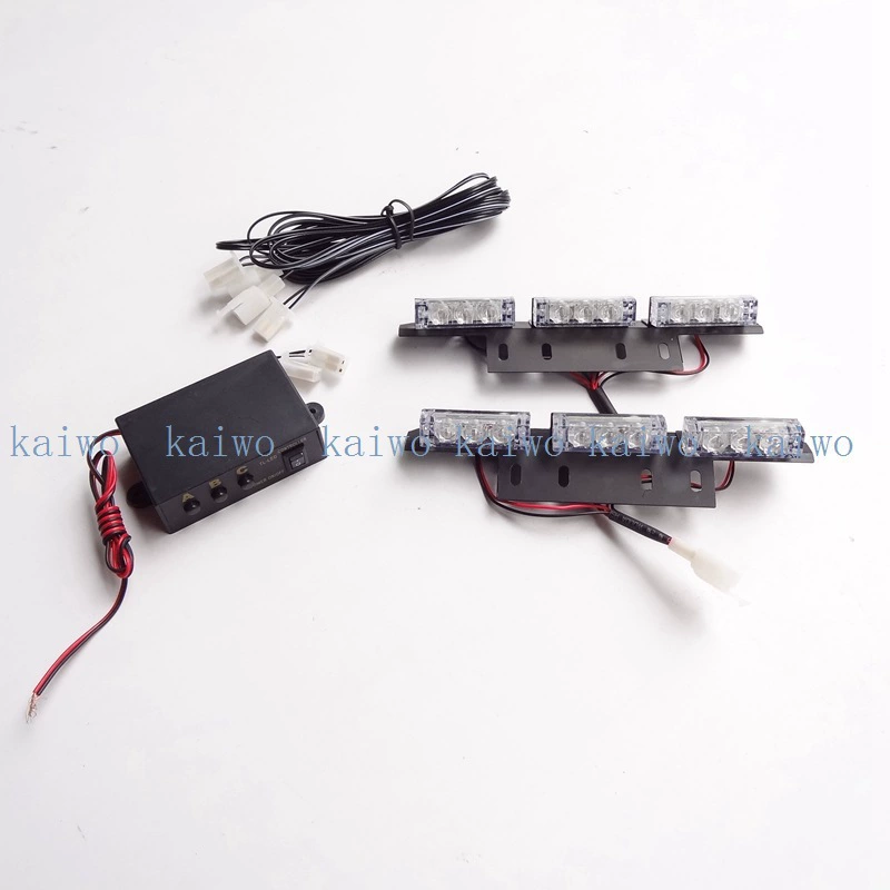 03026 автомобиль 12 В Средний чистый светодиодный Автомобильный свет один перетащите два 18LED стробоскоп вспышка