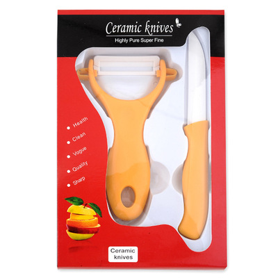 廚房小工具 迷妳陶瓷刀兩件套 陶瓷瓜刨 陶瓷水果刀兩件套