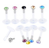 Manufacturer 16 -in -1 diamond lip nails acrylic UV soft rod color diamond lip nails transparent lip nails