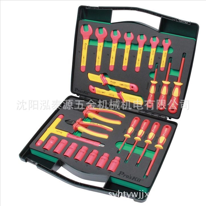 台湾宝工/ PK-2809M VDE1000V高压绝缘套筒 螺丝刀电工钳工具套装