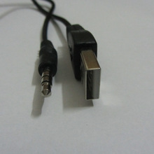 USB公轉3.5MM公 插卡音箱電源線 藍牙音響充電線便攜音數據音頻線