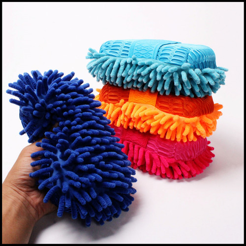 Single-sided chenille car cleaning gloves, microfiber high-density dusting rags, street stalls, 10 yuan store daily necessities