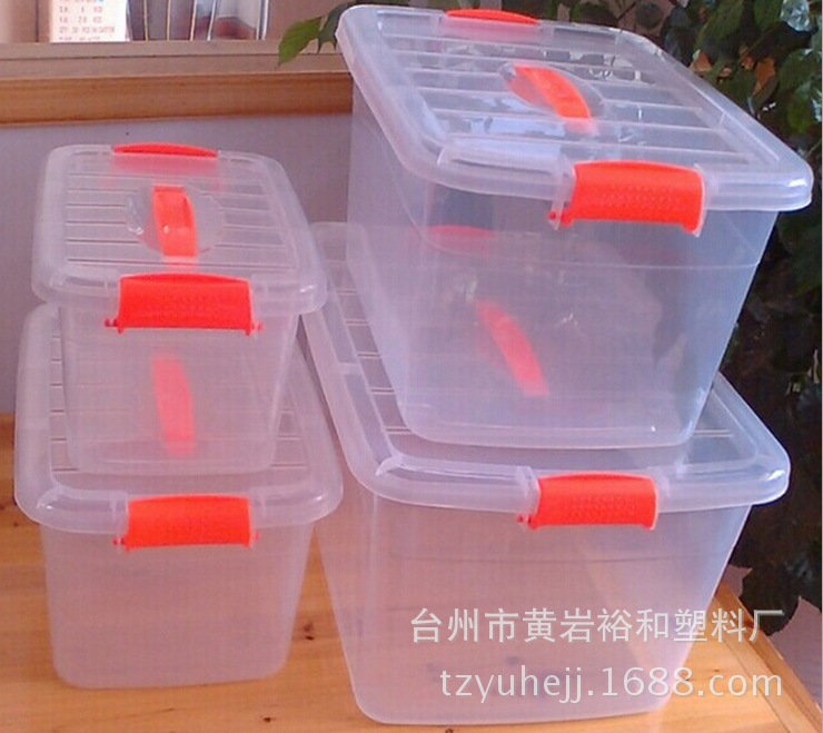 Storage box plastic thick transparent toy finishing box household small turnover box wholesale printable logo