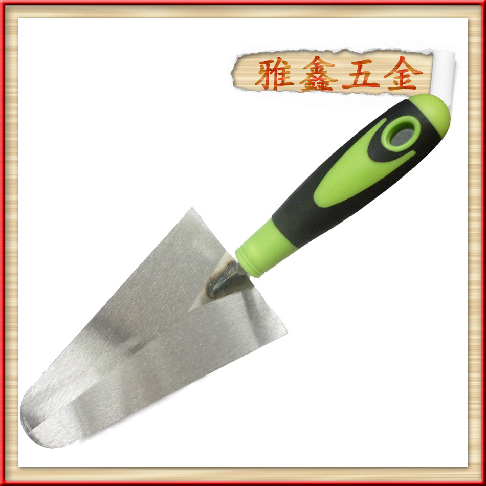 供应优质笑脸塑柄半圆形T形菱形砌砖刀泥匠工具抹子砂浆建筑工程