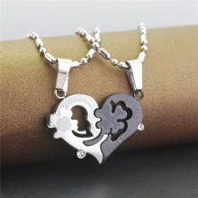 爱心组合四叶草情侣项链一对韩国男女长款毛衣链配饰品礼物STN077