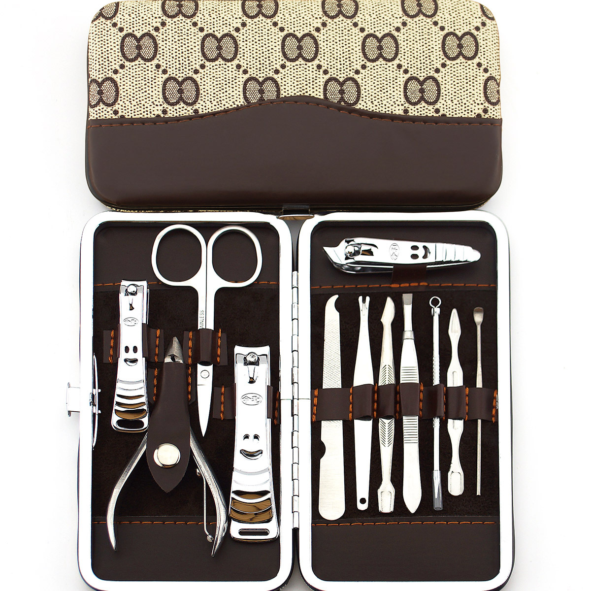 指甲鉗 12件套 笑臉指甲刀套裝 美甲修甲工具 8字花 指甲剪 B-13