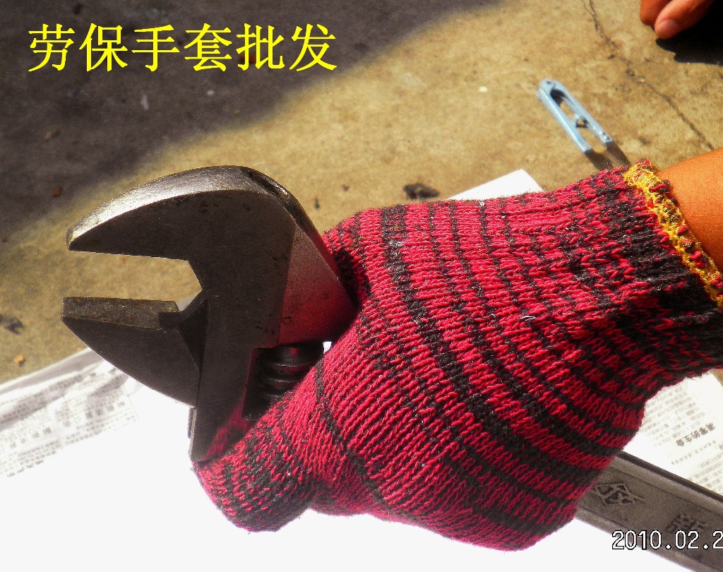 厂家直供 劳保手套 耐用的红花劳保手套尼龙材质|ru