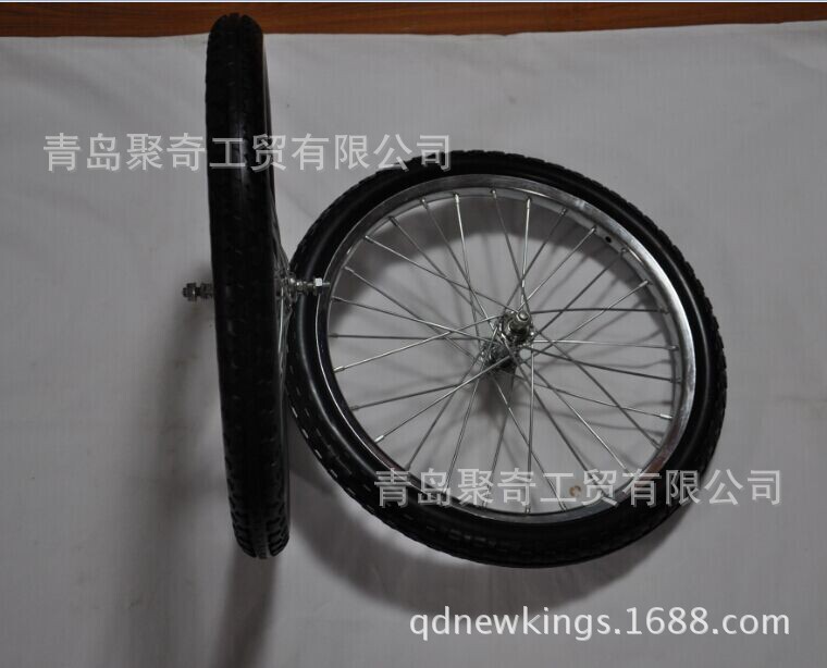 20x1.95自行车辐条PU发泡轮子 钢圈轮子 快餐车轮 农膜机轮子