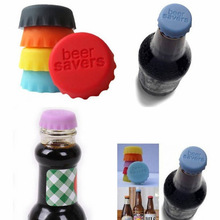 创意家居 糖果色硅胶保鲜酒瓶盖 红酒啤酒盖 6枚