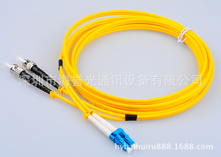 厂家直销LC-ST 单模光纤跳线 双芯 5米 光纤线电信级可订制