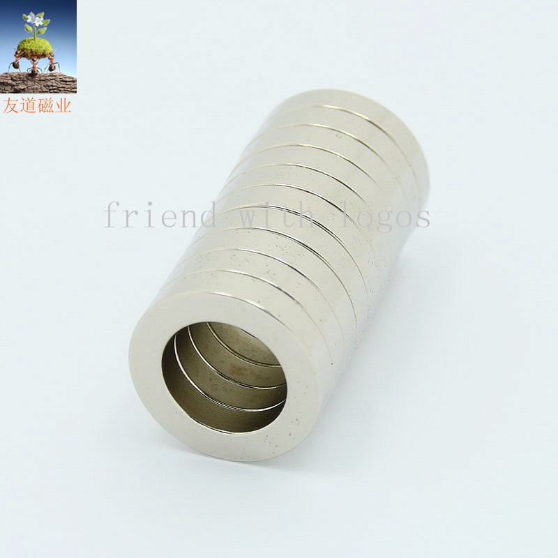 【厂家直销】镀镍 钕铁硼 磁铁 圆环 沉孔  定做 强磁 精致镀镍