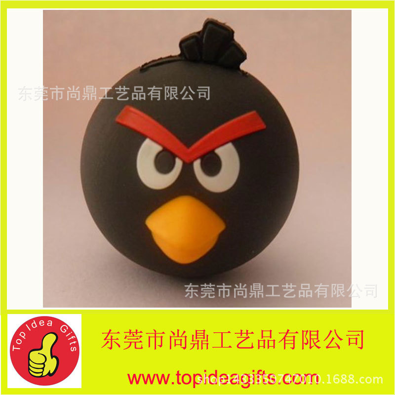 卡通形象胖胖的 小鸟U盘外壳 软胶PVCU盘套 东莞订做U盘壳