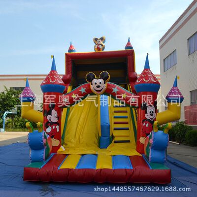 厂家供应淘气堡 儿童乐园气模玩具充气滑梯 游乐设备 充气滑梯