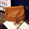 Polyurethane one-shoulder bag with zipper with tassels, bag strap, Aliexpress, wholesale