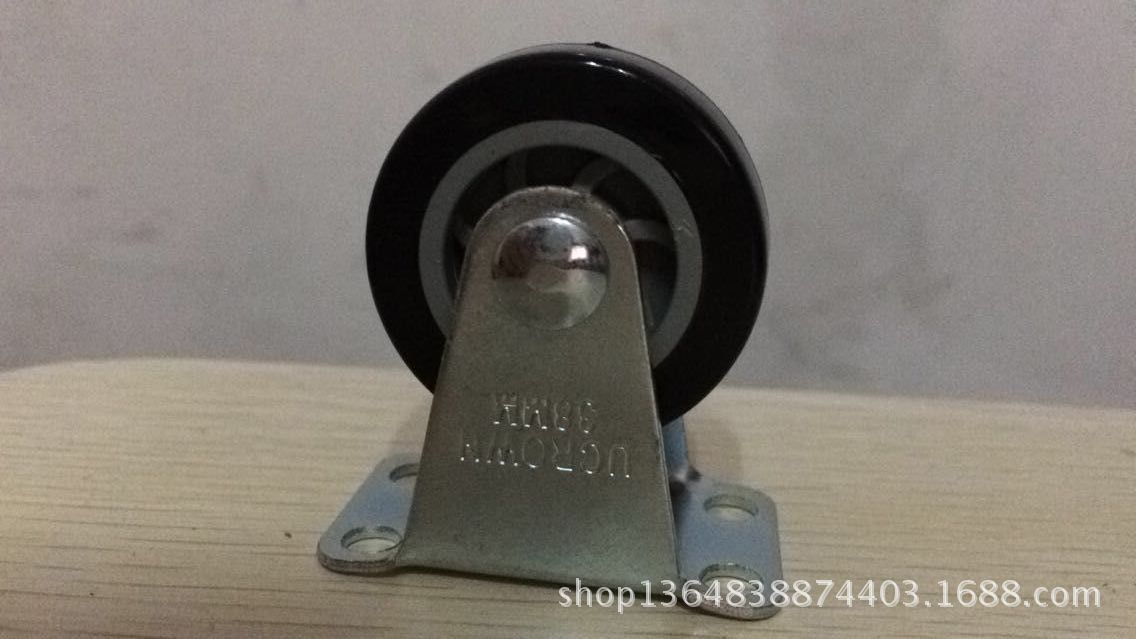 脚轮 1.5寸轻型聚氨脂定向轮优冠脚轮静音轮PU轮行李车轮子