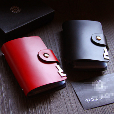 批發高檔真皮卡包 名片夾 節日禮品定制logo 牛皮卡套