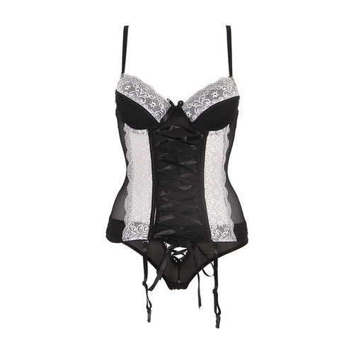 Cong Sha's hot selling sexy lingerie, corset vest, female breast support, tight-fitting night hot temptation uniform suit
