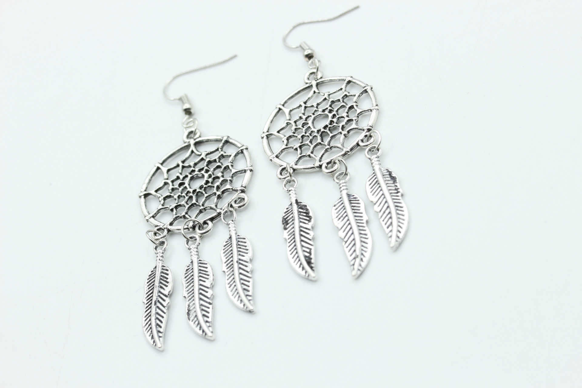 Boucles D&#39;oreilles En Plumes De Capteur De Rêves Pour Femmes En Gros display picture 7