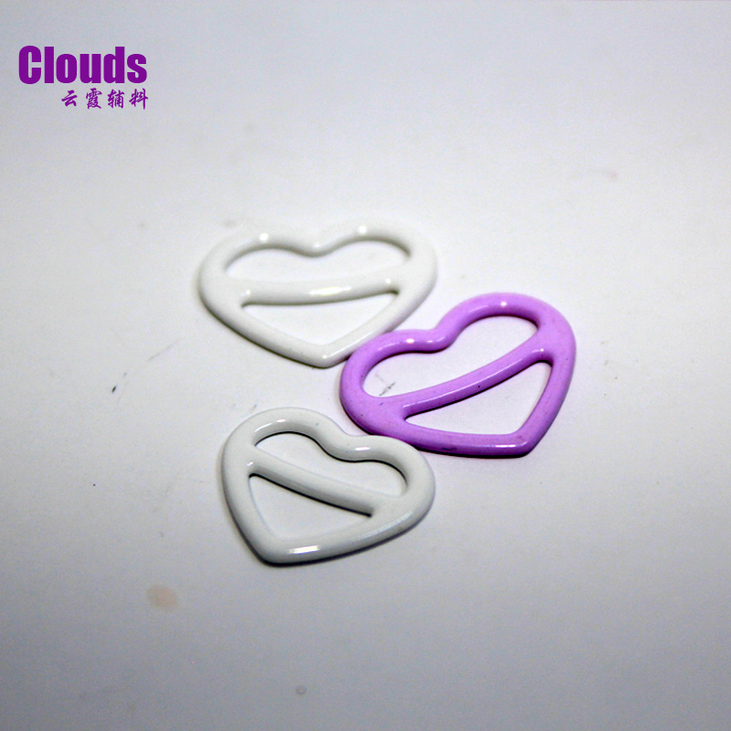 厂家直销内衣配件 桃心包胶扣 胸围调节扣 文胸调节扣 内衣辅料