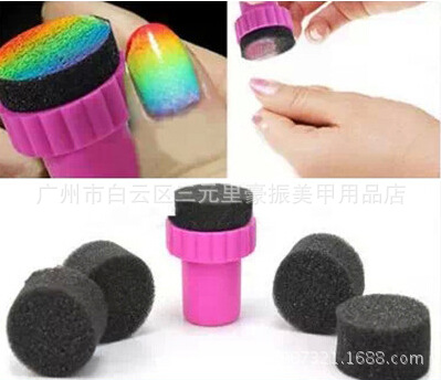 Sponge nail decoration