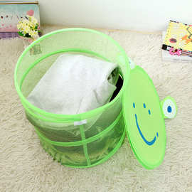直销可折叠热销日韩美欧卡通造型印花玩具衣物收纳桶脏衣篓杂物篮