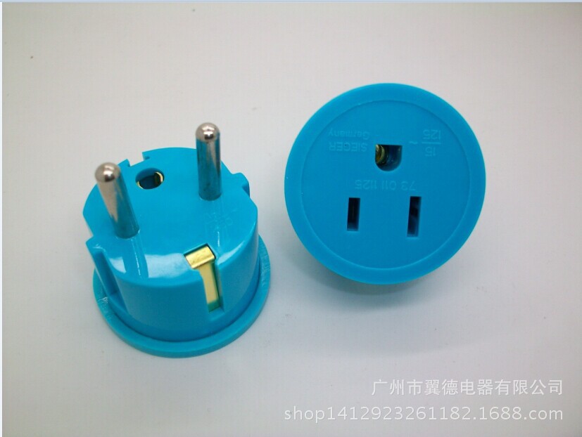 工厂供应美式转换欧式插头插座 欧规转换插头 美式插座YD-60G定制