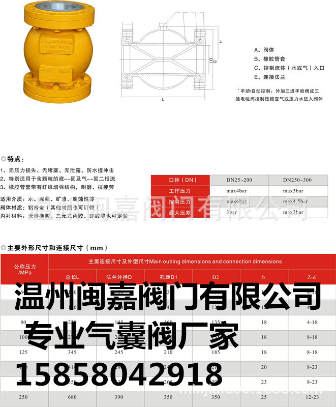 挤压阀、气动挤压阀、AKO挤压阀 供应气动挤压阀