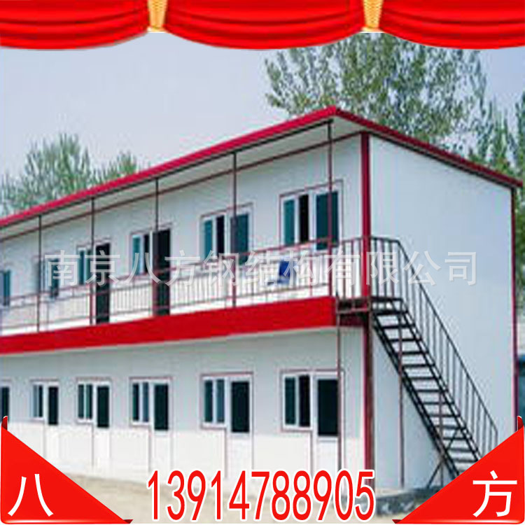厂家直销 工地彩钢板活动房 泡沫夹芯板房|ru