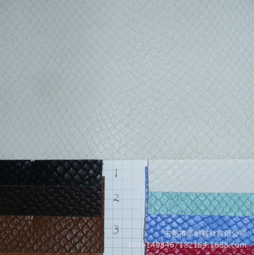 JP5015支持网购混批毛底压花鱼纹羊巴PU手袋箱包鞋材