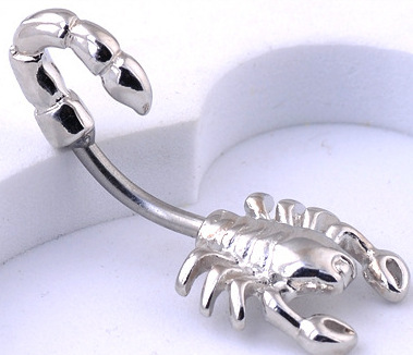 Fashion Creative Three-dimensional Poisonous Scorpion Simple Alloy Navel Nail display picture 4