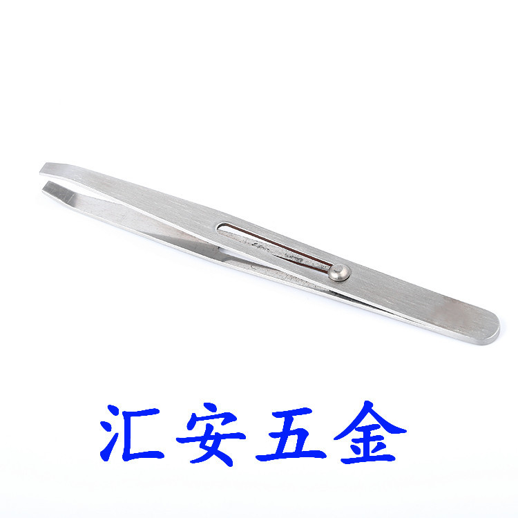 厂家直销高弹性不锈钢镊子 精品夹珠宝 钻石带锁镊子