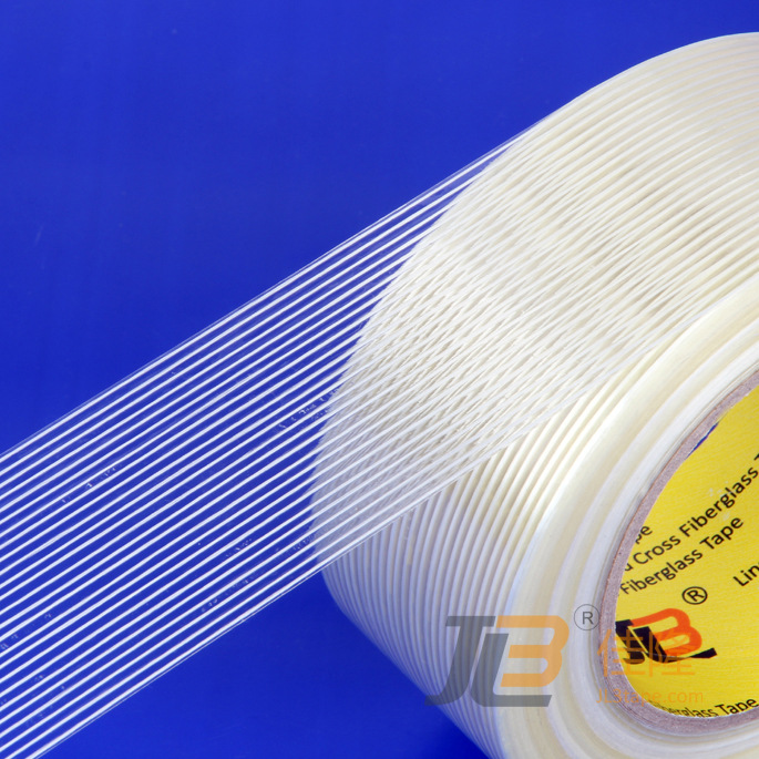 供应高强度纤维胶带JLT-605，封箱胶带，条纹胶带，玻璃纤维胶带