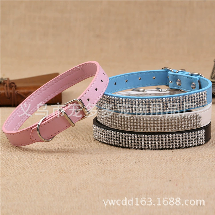 Креативные товары для домашних животных со стразами из искусственной кожи ошейник для домашних животных Регулируемый ошейник для собак поколение волос