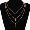 Retro chain for key bag , metal nail sequins, necklace, accessory, European style, simple and elegant design, wholesale