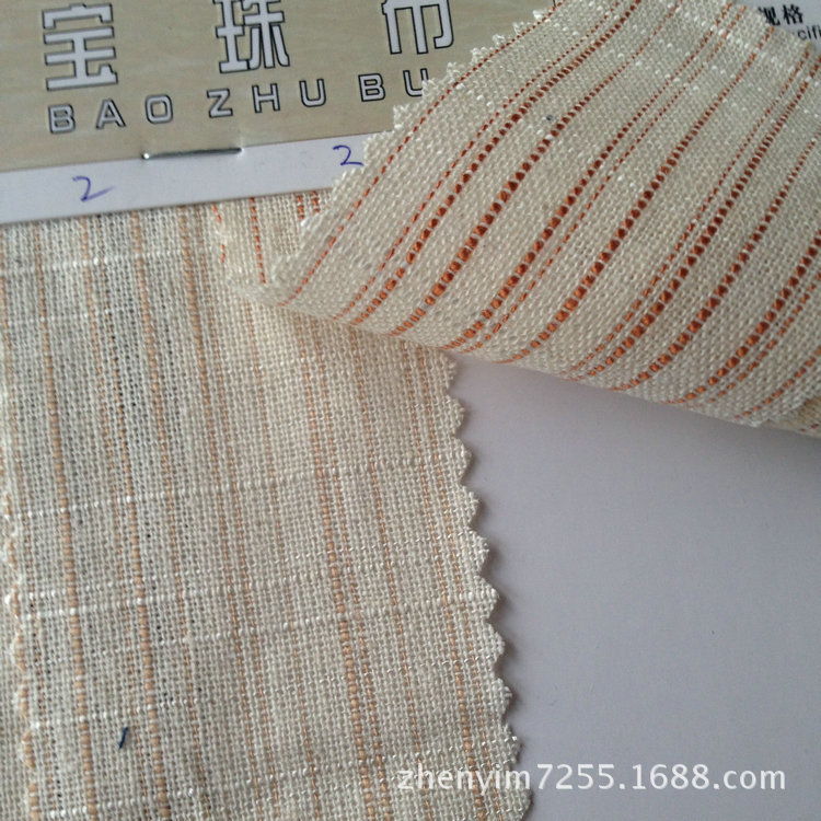M-361  供应麻棉色织 高档亚麻棉色织竹节服装家纺面料 厂家直销