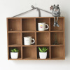 ZAKKA recommends grocery desktop tidal wood storage box as old twelve grid small display exhibition cabinets 0530