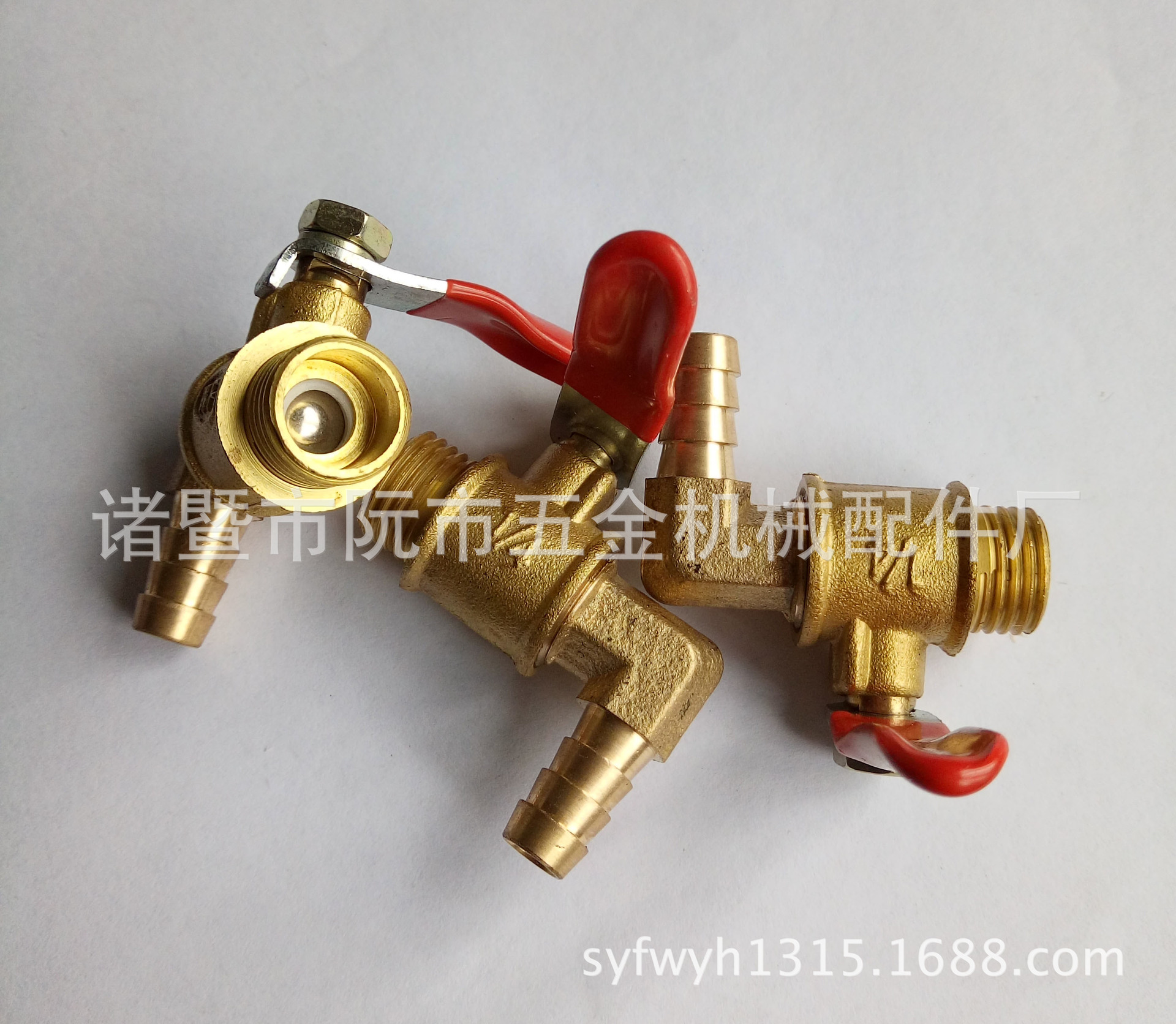 2分 1/4 黄铜L型红柄小球阀 接6mm 8mm 10mm 12mm DN8