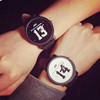 Fashionable watch for beloved, belt, Korean style