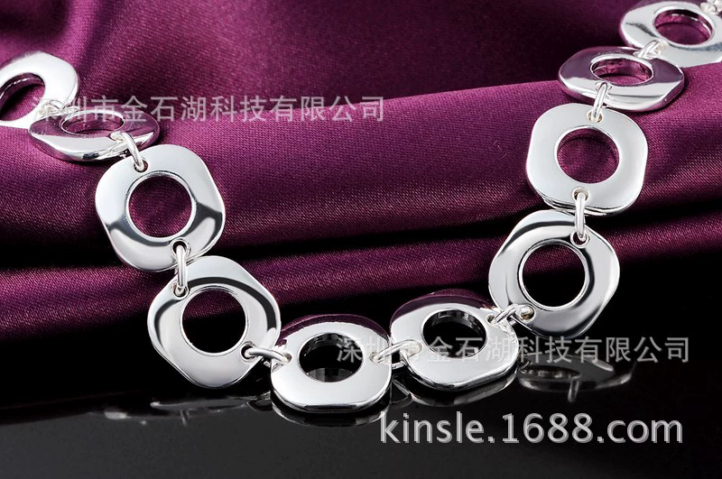 Специализированная оптовая серебряная бижутерия, поставка товаров Taobao, мода корейский стиль бижутерия, все-все квадратные браслеты