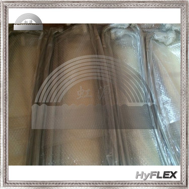 冷冻机不锈钢波纹金属软管 铝法兰 带弯头弯管内丝螺母