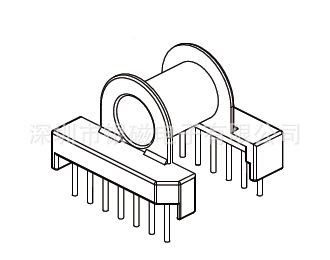 EP17型YC-EP-1702 7+7P骨架，BOBBIN,变压器骨架，电感底坐